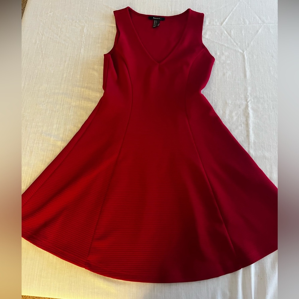 Small Forever 21 Red Ribbed Dress